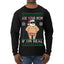 Ask Your Mom If I'm Real Funny, Funny Dirty Inappropriate Censored Santa Claus Ugly Christmas Sweater Mens Long Sleeve Shirt