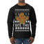 Bite This, Funny Gingerbread Cookie Offensive Inappropriate Middle Finger, F U Ginger Bread Dirty Novelty Xmas Ugly Christmas Sweater Mens Long Sleeve Shirt