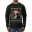 Kamala La La Funny Santa Hat Classic Xmas Song Carol Ugly Christmas Sweater Mens Long Sleeve Shirt