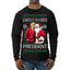 Santa's Favorite President Red Suit Trump Ugly Christmas Sweater Mens Long Sleeve Shirt