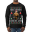 Merry Chrithmith Kith My Ath, Butt Viral Kiss My Ass Boxing Fight Meme Ugly Christmas Sweater Mens Long Sleeve Shirt