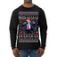 Maga La La La Funny Donald Trump Christmas Carol Song Ugly Christmas Sweater Mens Long Sleeve Shirt