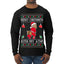 Merry Chrithmith Kith My Ath, Funny Butt Dancing, Viral Kiss My Ass Boxing Fight Meme, Men Women Ugly Christmas Sweater Mens Long Sleeve Shirt