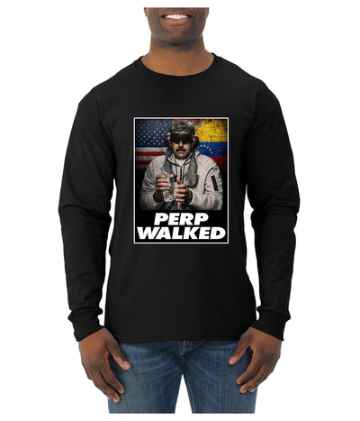 Venezuelan Dictator Maduro Captured Perp Walked Sweater, Unisex Mens Long Sleeve Shirt