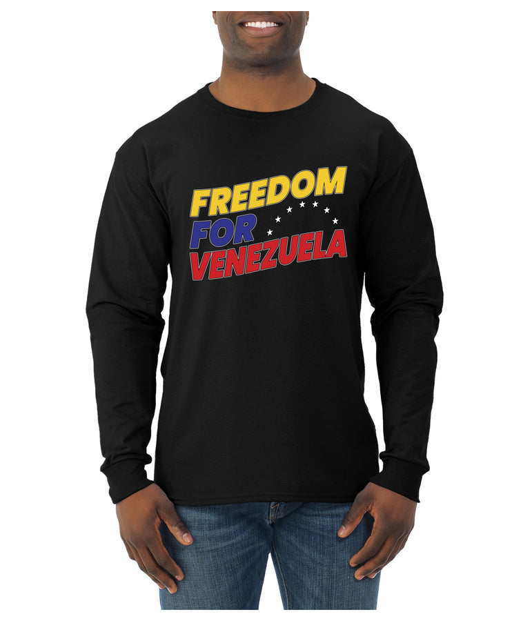 Freedom For Venezuelan Sweater, Unisex Mens Long Sleeve Shirt