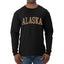 Alaska  Camo Fill Orange Outline Sweater, Unisex Mens Long Sleeve Shirt