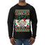 Santa Stripping Money Club Where My Ho's At Ugly Christmas Sweater Mens Long Sleeve Shirt