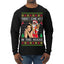 Santa the Plug Hos In This House  Ugly Christmas Sweater Mens Long Sleeve Shirt
