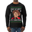 Shut Up Hippy It's Christmas Ugly Christmas Sweater Mens Long Sleeve Shirt