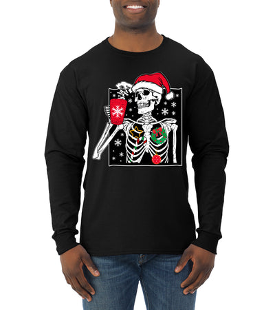 When You're Dead Inside But It's Christmas Christmas Mens Long Sleeve Shirt