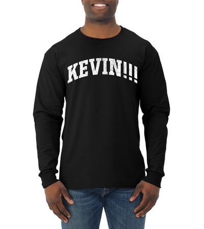 Vintage Movie Quote KEVIN!!! Christmas Mens Long Sleeve Shirt