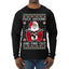 F Around And Find Out Santa Ugly Christmas Sweater Mens Long Sleeve Shirt