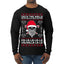 Valhalla Deck The Halls With Skulls & Bodies Ugly Christmas Sweater Mens Long Sleeve Shirt