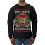 Merry Krampus Santa Folklore Figure Horror Ugly Christmas Sweater Mens Long Sleeve Shirt