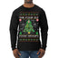 The Four Elf Food Groups Candy Canes Syrup Funny Ugly Christmas Sweater Mens Long Sleeve Shirt