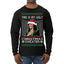 This Is My Ugly Sweater Funny Santa Kamala Harris Ugly Christmas Sweater Mens Long Sleeve Shirt