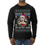 Hawk Tuah Spit On That Thang Mrs Claus Funny Meme Ugly Christmas Sweater Mens Long Sleeve Shirt