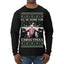 I'll Be Home for Christmas Pink Suit | Funny Santa Clause President Donald Trump Ugly Christmas Sweater Mens Long Sleeve Shirt