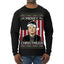Merry Christmusk Funny Dark MAGA Santa Elon Doge Meme Ugly Christmas Sweater Mens Long Sleeve Shirt