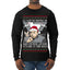 All I Want for Christmas are Sharks With Frickin Laser Beams Attached to their Heads Funny 90s 00s Comedy Movie Ugly Christmas Sweater Mens Long Sleeve Shirt
