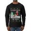 Dachshund Through The Snow, Cute Dog Christmas Sweater, Ugly Christmas Sweater Mens Long Sleeve Shirt
