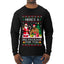 Here's A Big Package For You Black Santa Christmas Sweater, Ugly Christmas Sweater Mens Long Sleeve Shirt