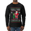 When I Think About You I Touch My Elf, Ugly Christmas Sweater Mens Long Sleeve Shirt