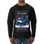 Tralalero Fa La La Brainrot, Ugly Christmas Sweater Mens Long Sleeve Shirt