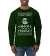 Theres Some Hos in the House Santa Ugly Christmas Sweater Mens Long Sleeve Shirt