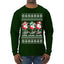 Holiday Spirits Drink Drank Drunk Snowmen Ugly Christmas Sweater Mens Long Sleeve Shirt