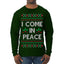 I Come in Peace Ugly Christmas Sweater Mens Long Sleeve Shirt
