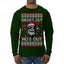 Snow's Out Hos Out | Funny Santa Claus Ugly Christmas Sweater Mens Long Sleeve Shirt