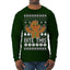 Bite This, Funny Gingerbread Cookie Offensive Inappropriate Middle Finger, F U Ginger Bread Dirty Novelty Xmas Ugly Christmas Sweater Mens Long Sleeve Shirt