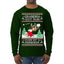 Grandma Got Run Over by a Reindeer, Funny Animated Design Rein Deer Kids TV Song Movie Ugly Christmas Sweater Mens Long Sleeve Shirt