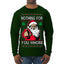 Nothing For You Whore Funny Vulgar Santa Claus Ugly Christmas Sweater Mens Long Sleeve Shirt