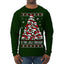Is This Jolly Enough? Skeleton Skull Christmas Tree Ugly Christmas Sweater Mens Long Sleeve Shirt