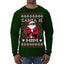 Santa Is Him Funny Gen Z Viral Meme Shades Slang Ugly Christmas Sweater Mens Long Sleeve Shirt