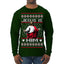 Jesus Is Him Funny Gen Z Viral Meme Shades Slang Ugly Christmas Sweater Mens Long Sleeve Shirt