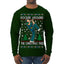 Rockin Around the Christmas Tree Raygun Viral Breakdancer Ugly Christmas Sweater Mens Long Sleeve Shirt