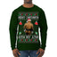 Merry Chrithmith Kith My Ath, Butt Viral Kiss My Ass Boxing Fight Meme Ugly Christmas Sweater Mens Long Sleeve Shirt