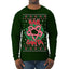 Hail Santa Funny Satanic Candy Devil Heavy Metal Satan Ugly Christmas Sweater Mens Long Sleeve Shirt