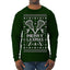 Merry Laxmas Funny Lacrosse Sports LAX Teen Sports Pun Ugly Christmas Sweater Mens Long Sleeve Shirt