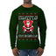 What Happens on Santa's Lap Stays on Santa's Lap, Funny Dirty X Rated Naughty Ugly Christmas Sweater Mens Long Sleeve Shirt