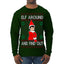Elf Around and Find Out Funny Gift Toy on a Shelf, Classic Viral Winter Holidays Xmas Meme Ugly Christmas Sweater Mens Long Sleeve Shirt