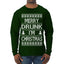 Merry Drunk I'm Christmas Beer Wine Drinking Holiday Humor  Ugly Christmas Sweater Mens Long Sleeve Shirt