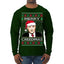 Merry Creedmas Office Humor TV  Ugly Christmas Sweater Mens Long Sleeve Shirt