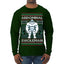 Abdominal Swoleman Fitness Yeti Ugly Christmas Sweater Mens Long Sleeve Shirt