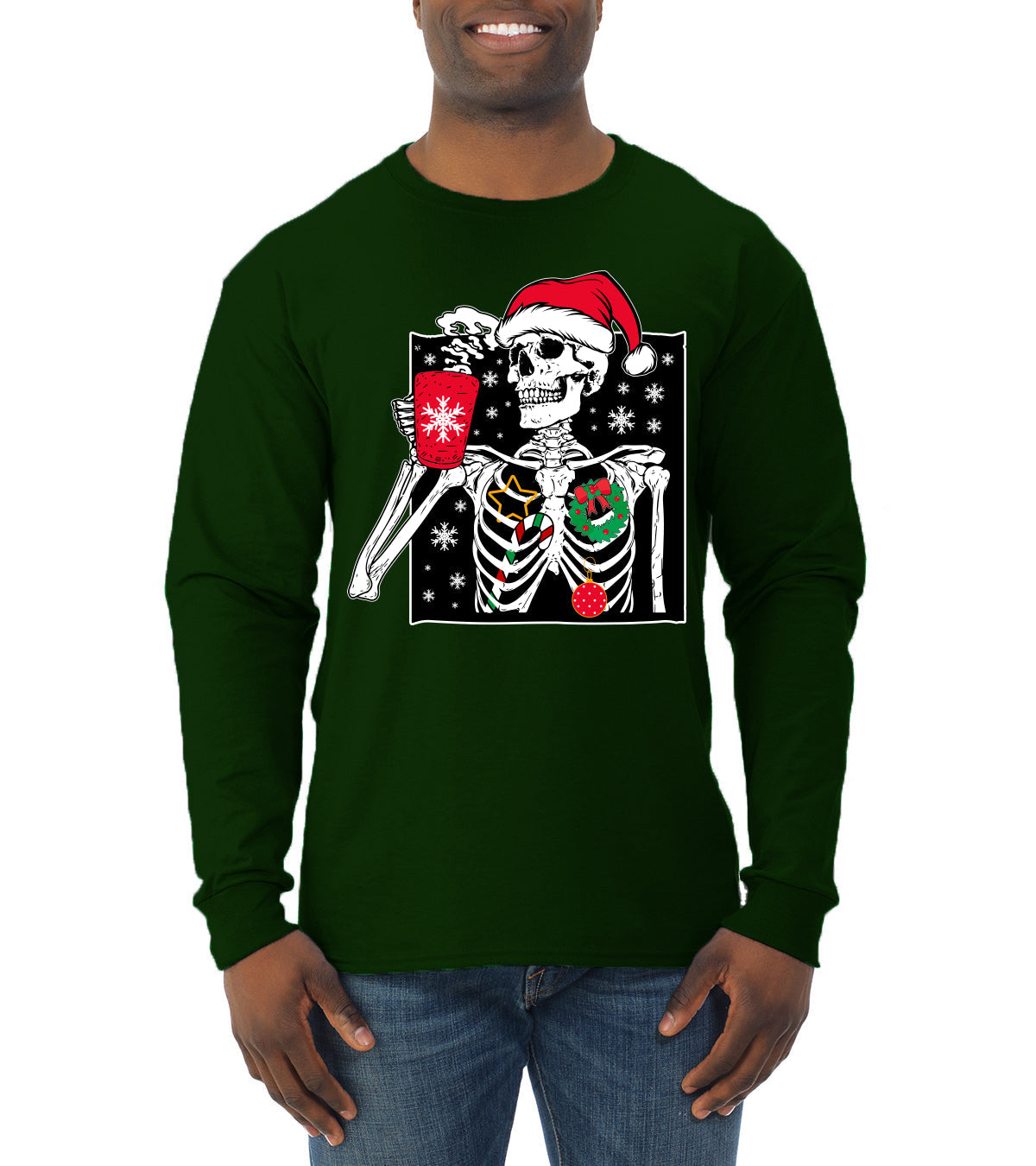 When You're Dead Inside But It's Christmas Christmas Mens Long Sleeve Shirt