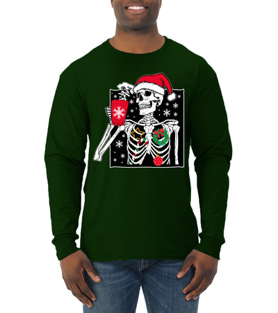 When You're Dead Inside But It's Christmas Christmas Mens Long Sleeve Shirt