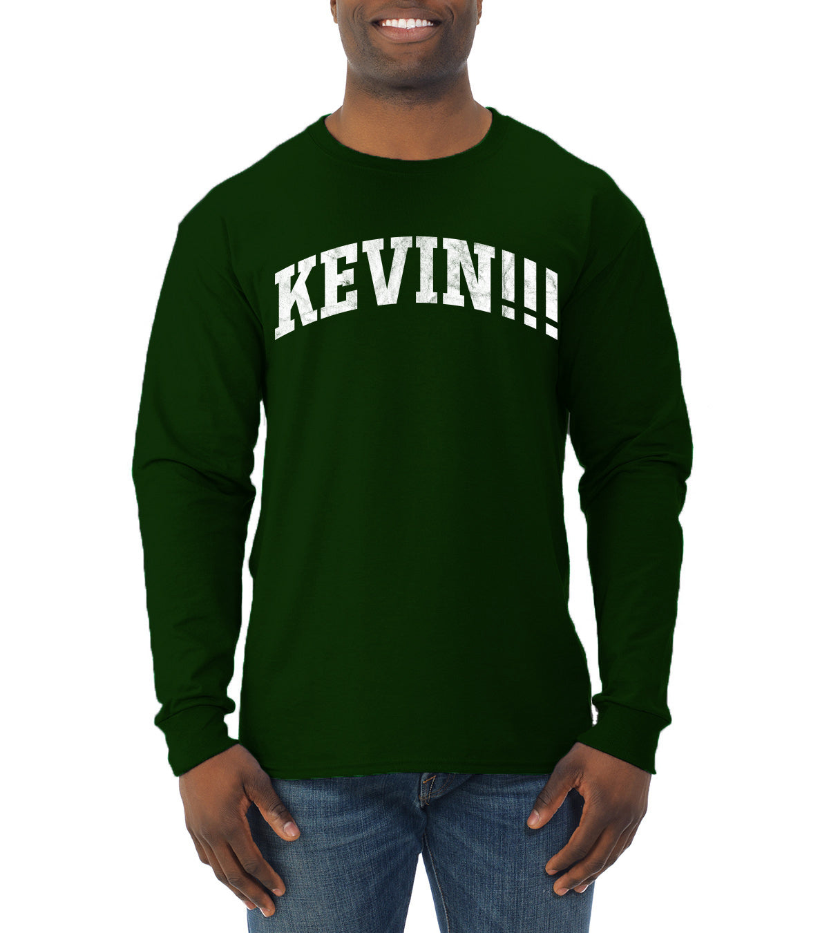 Vintage Movie Quote KEVIN!!! Christmas Mens Long Sleeve Shirt